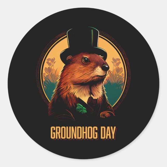 Groundhog Day Sticker (Front)