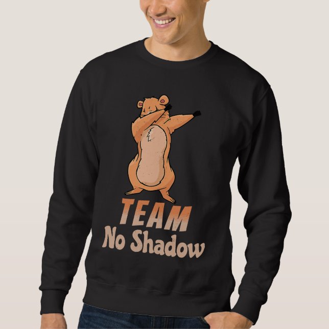 Groundhog Day Team No Shadow Dabbing Kids Men Retr Sweatshirt (Front)