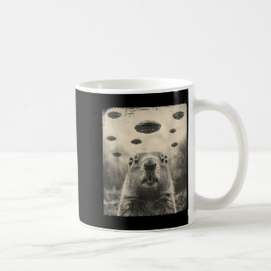 Groundhog Day Ufo Retro Graphic Vintage Alien Enco Coffee Mug