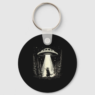 Groundhog Day Ufo Retro Graphic Vintage Alien Enco Key Ring