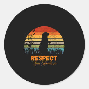 Groundhog Day Wildlife Respect Sunset Classic Round Sticker