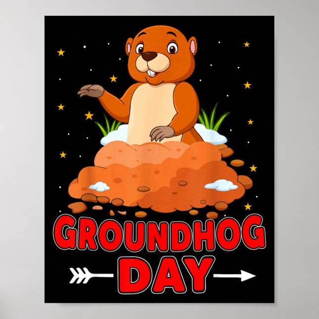 Groundhog Day Woodchucks Lover  Poster (Front)