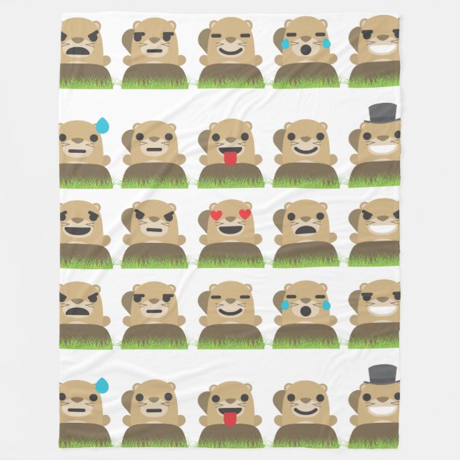 groundhog emojis blanket (Front)