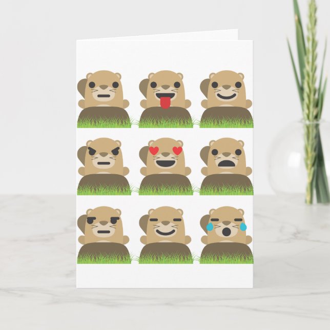 groundhog emojis card (Front)