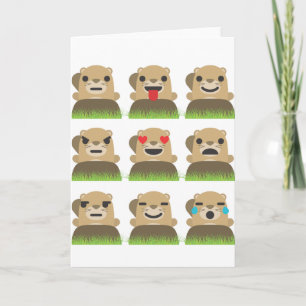 groundhog emojis card