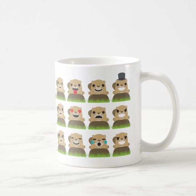groundhog emojis coffee mug (Right)