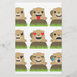 groundhog emojis stationery