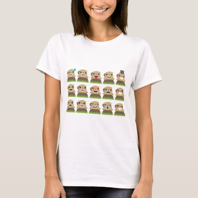 groundhog emojis T-Shirt (Front)
