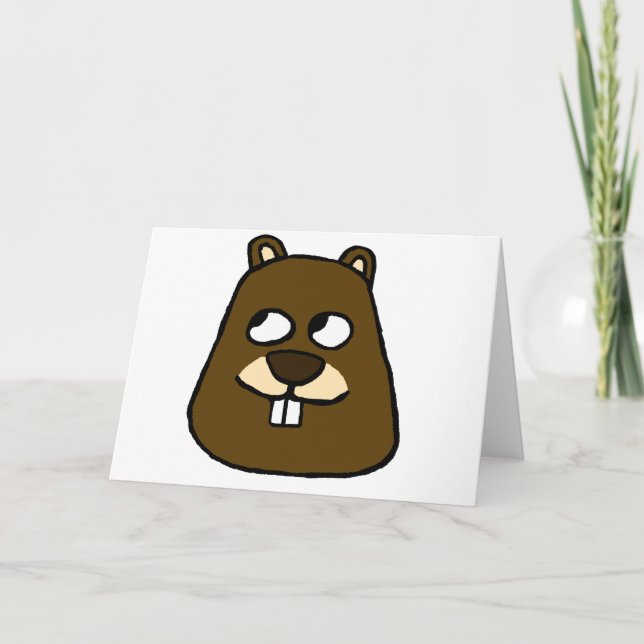 Groundhog Face Card (Front)