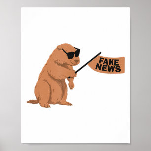Groundhog Fake News Marmot Influencer Social Media Poster