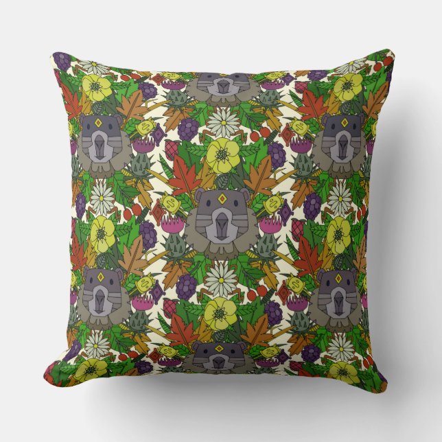 groundhog garden cushion (Front)