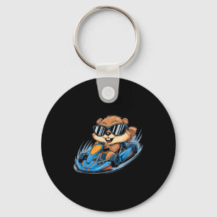 Groundhog Go-kart Racing Happy Groundhog Day Boys  Key Ring
