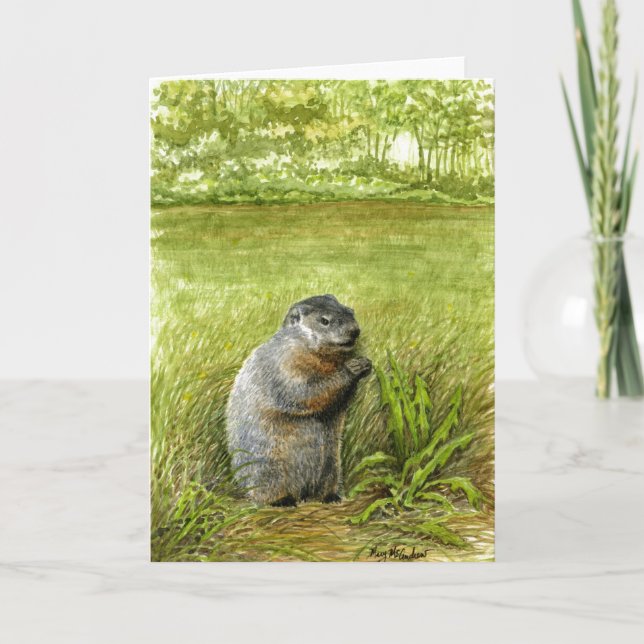 Groundhog greeting card (Front)