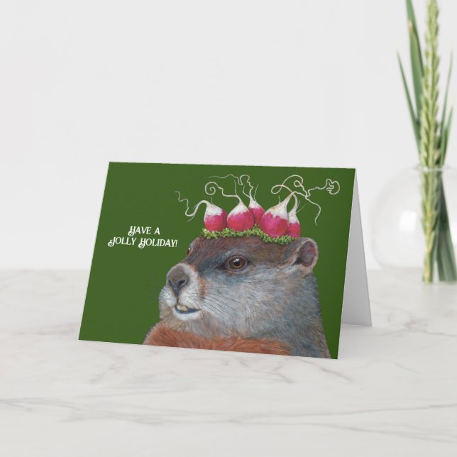 Groundhog holiday card (Front)