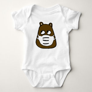 Groundhog in Face Mask Baby Bodysuit