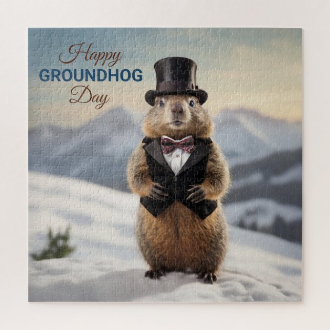 Groundhog  jigsaw puzzle (Vertical)