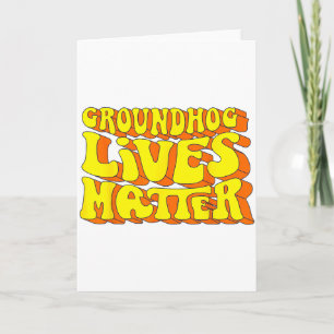 Groundhog Lives Retro Vintage Animal Lovers Men Wo Card