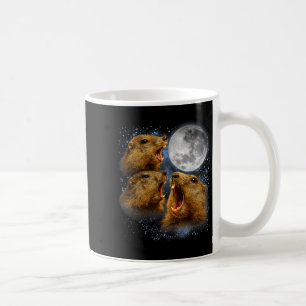 Groundhog Lover Groundhog Howling At The Moon Meme Coffee Mug