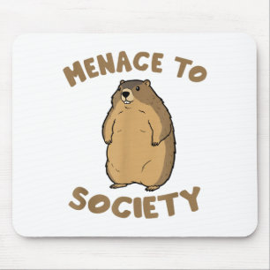 Groundhog Lover Wildlife Animal Groundhog Menace T Mouse Pad