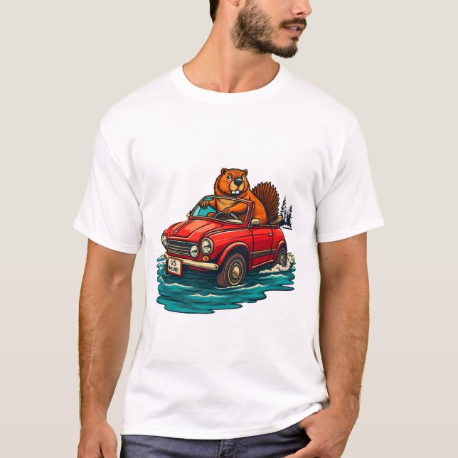 GROUNDHOG Meets Nature: Custom Printed T-Shirts Ce (Front)