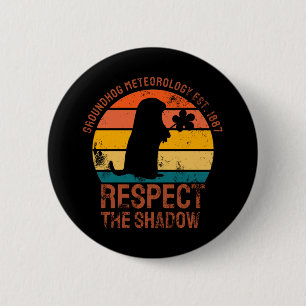 Groundhog Meteorology Est. 1887 6 Cm Round Badge