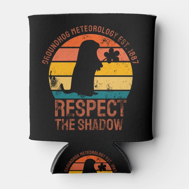 Groundhog Meteorology Est. 1887 Can Cooler (Front)