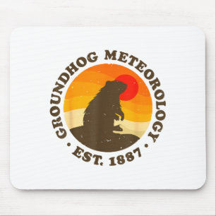 Groundhog Meteorology Est 1887 Men Woodchuck Retro Mouse Pad