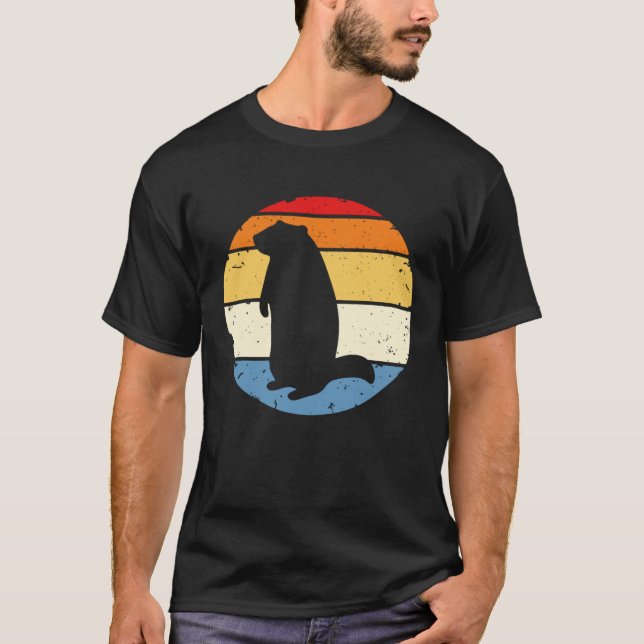 Groundhog Retro Funny Woodchuck Groundhog Day T-Shirt (Front)