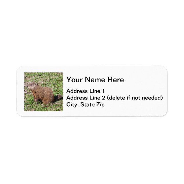 Groundhog Return Address Label (Front)