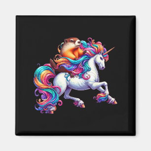Groundhog Riding Unicorn Costume Family Kids Toddl Magnet