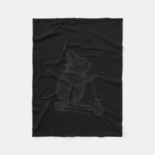 Groundhog Scooter Off To Commit Mom Foolery Mother Fleece Blanket