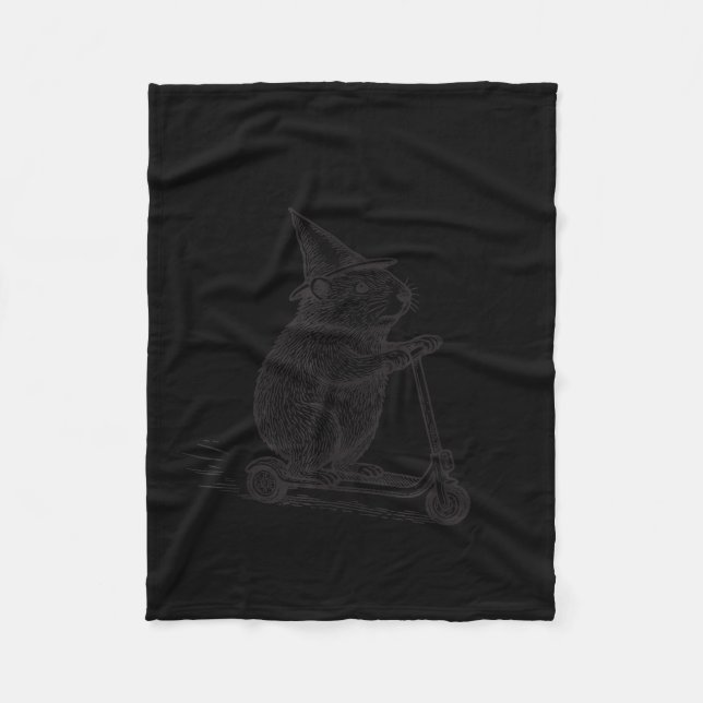 Groundhog Scooter Off To Commit Mom Foolery Mother Fleece Blanket (Front)