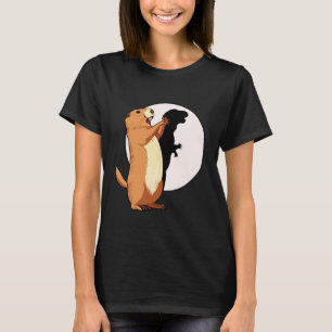 Groundhog Shadow Dinosaur Funny Puppet Happy Groun T-Shirt