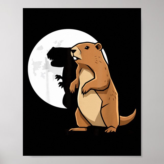 Groundhog Shadow Dinosaur Puppet Happy Groundhog D Poster (Front)