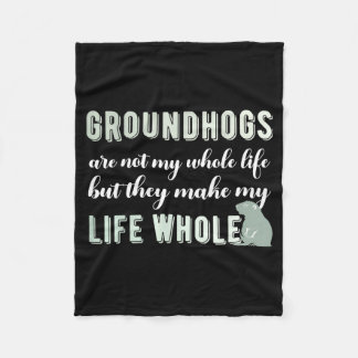 Groundhog Shirt Groundhog Lover Groundhogs _23  Fleece Blanket