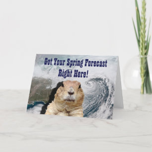 Groundhog Spring Forecast Card