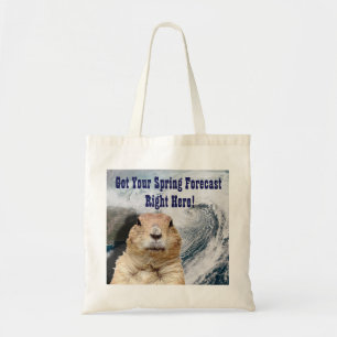 Groundhog Spring Forecast Tote Bag