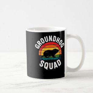 Groundhog Squad Funny Groundhog Lover Vintage Coffee Mug