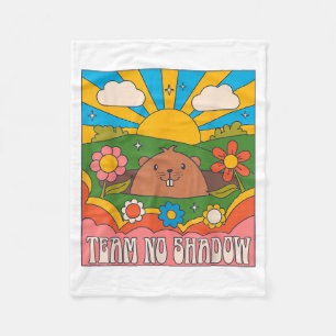Groundhog Team No Shadow Funny Men Women Retro 60s Fleece Blanket