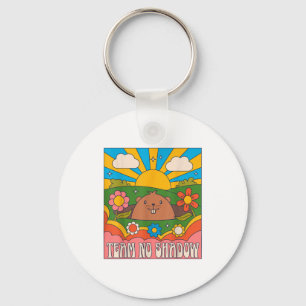 Groundhog Team No Shadow Funny Men Women Retro 60s Key Ring