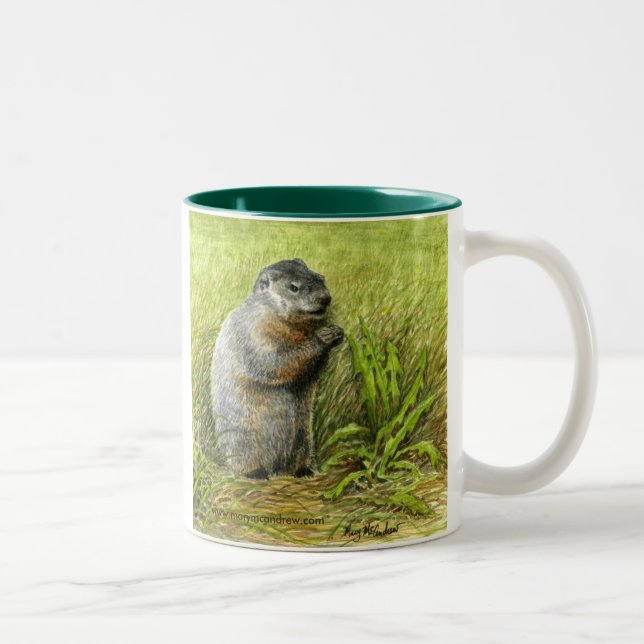 Groundhog Two-Tone Coffee Mug (Right)