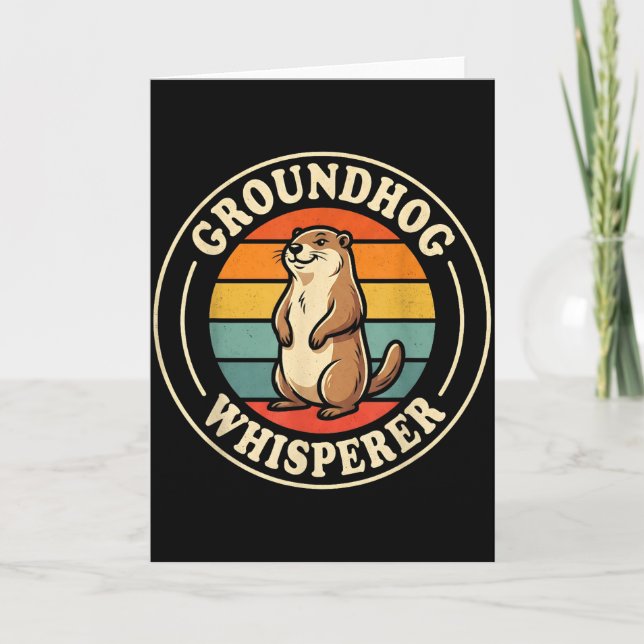 Groundhog Whisperer Team Shadow Cool Ground Hog Da Card (Front)