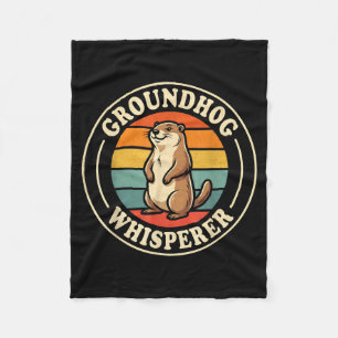Groundhog Whisperer Team Shadow Cool Ground Hog Da Fleece Blanket