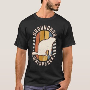 Groundhog Whisperer Vintage Classic Retro Animal L T-Shirt