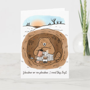 Groundhog Women Mum Groundhogs Day Coffee First Ki Card