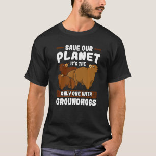 Groundhog Woodchuck Marmot Animal Ground Squirrels T-Shirt