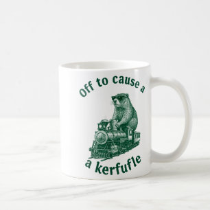 Groundhog Woodchuck Steam Train Off To Cause A Ker Coffee Mug