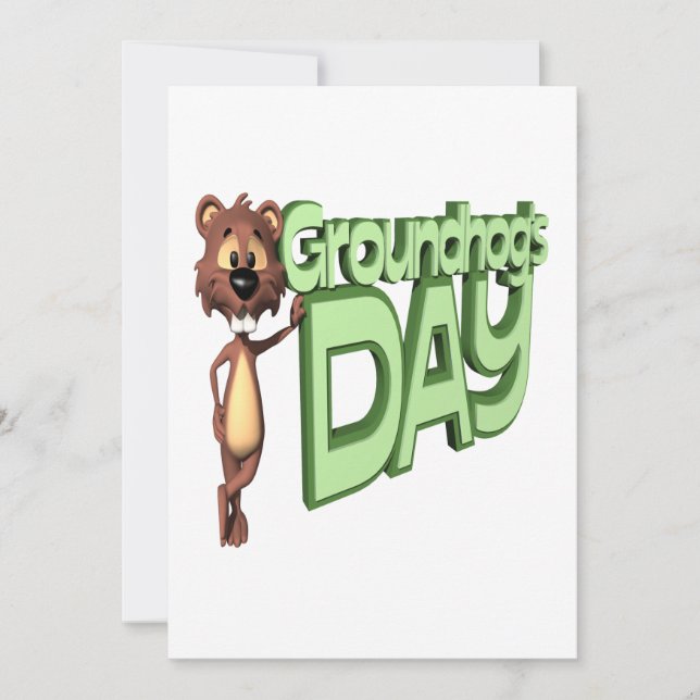Groundhogs Day Invitation (Front)