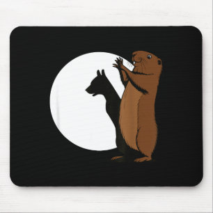 Groundhogs Dog Shadow Puppet Funny Woodchuck Mouse Pad