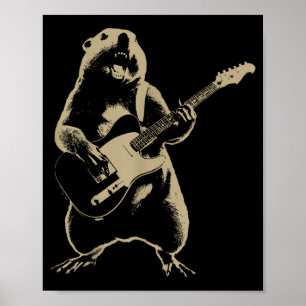 Groundhogs Rocking Beaver Happy Groundhog Day 2025 Poster